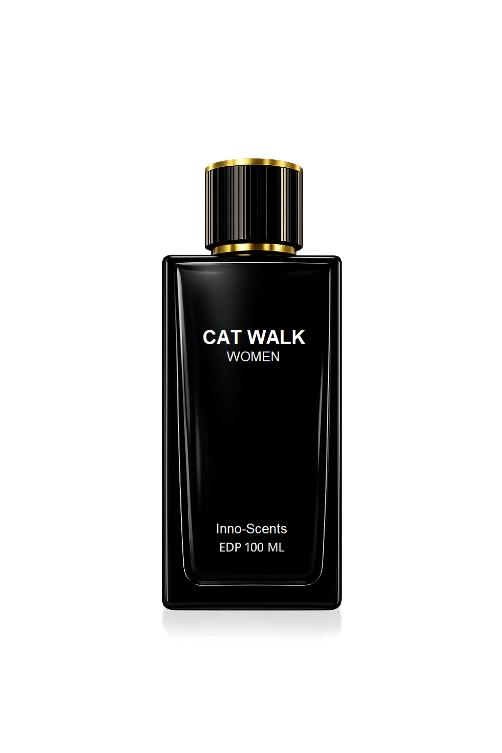 Black perfume bottle labeled 'BIG SHOT MEN' with gold cap on a white background