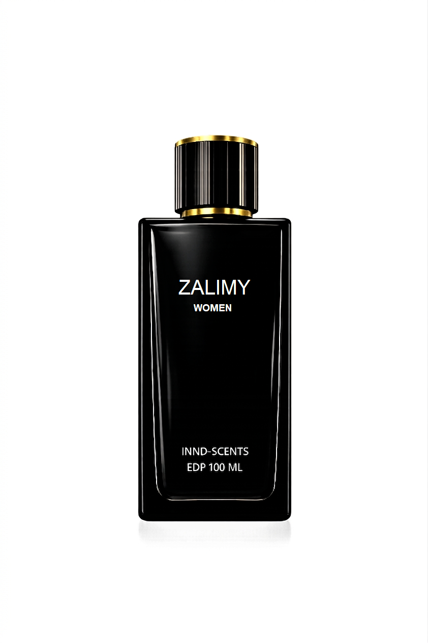 Black perfume bottle labeled 'Sara' on a white background