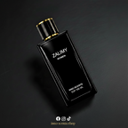 Black perfume bottle labeled 'SARA' on a dark background