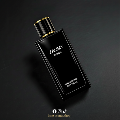 Black perfume bottle labeled 'SARA' on a dark background